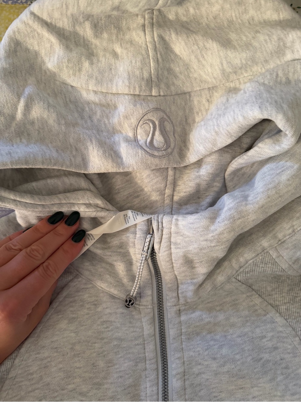 lululemon athletica Grey Half-Zip Hooded Scuba Sweatshirt